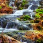 Dry Summer Falls - Beautiful waterfalls at Plitvice Lakes National Park , UNESCO World Heritage Center
