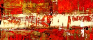 Contemporary Red Abstract Art - Indian Summer. Art By Gordan P. Junior